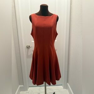 Sleeveless Rust Orange Dress unknown brand or material tags are missing